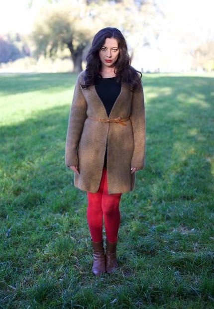 lange offene Jacke