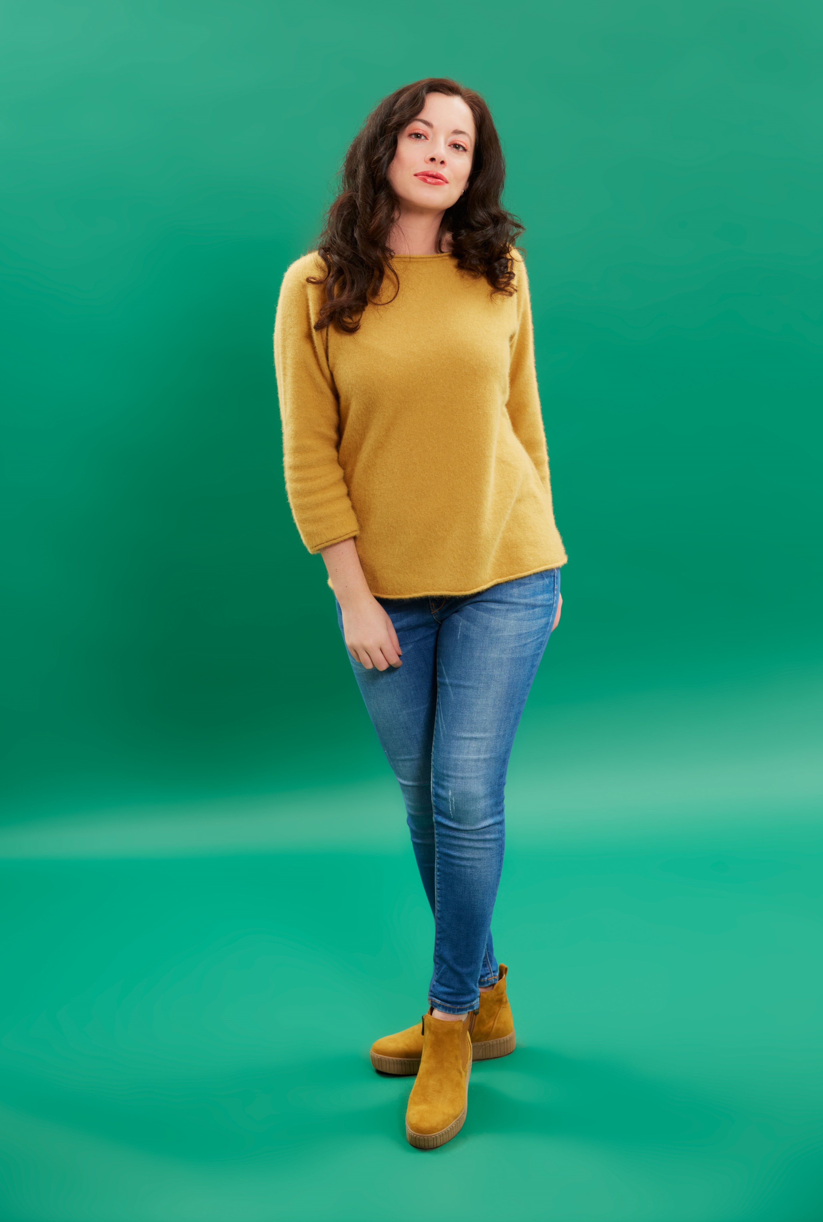U-Boot-Pullover mit 7/8 Ärmel Clara